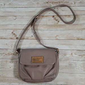 Marc By Marc Jacobs Classic Q Isabelle Cement Leather Cross Body‎ Bag Purse